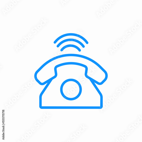 ringing landline icon sign vector