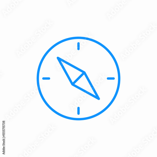simple compass icon sign vector