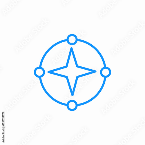 star circle icon sign vector