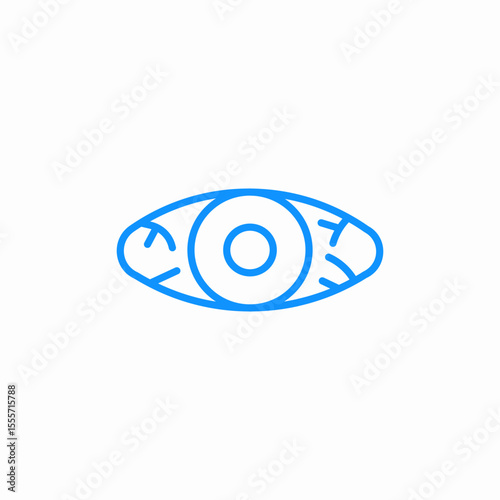 tired eye icon sign vector