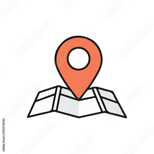 Delivery and Logistics Vector Icons – Location and GPS (Pin Map), suitable for infographic and app design