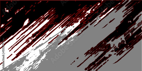 White brush painting over the black background