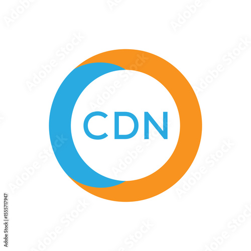 Elegant Monogram Logo Design with Decorative Frame – CDN Luxury Brand Identity Icon. CDN Letter Logo.
