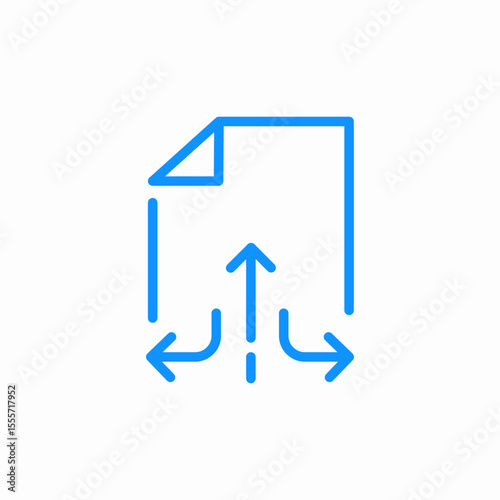 document directions icon sign vector