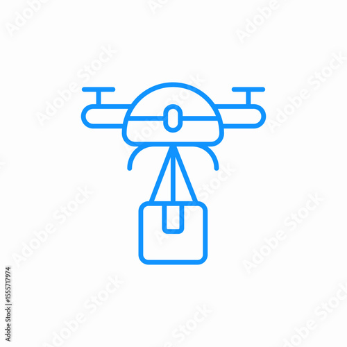 drone delivery icon sign vector
