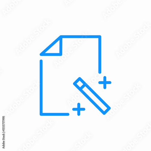 enhance document icon sign vector