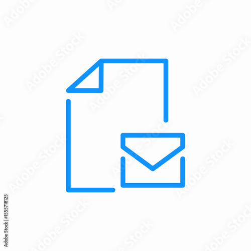 mail document icon sign vector