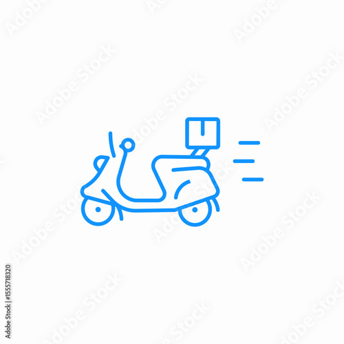 scooter delivery icon sign vector