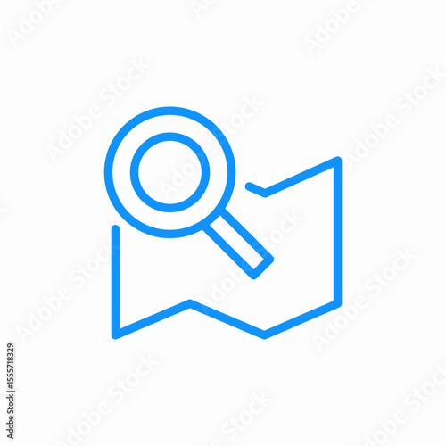 search map icon sign vector
