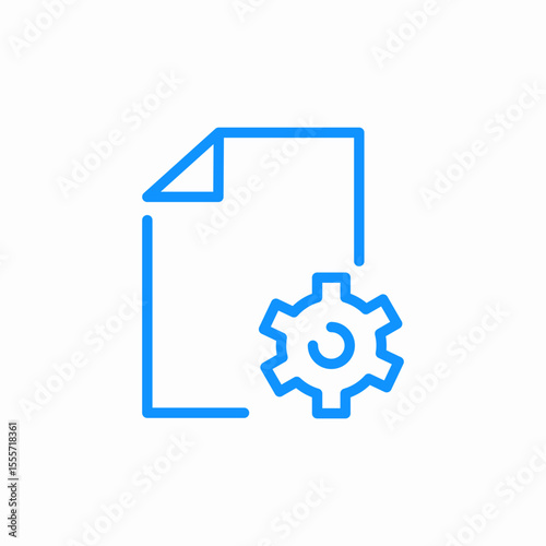 settings document icon sign vector