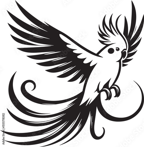 Cockatiel Parrot Vector