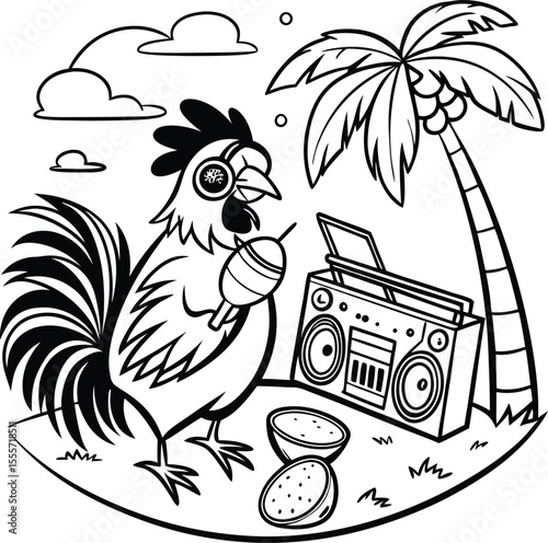 Hand-drawn vector cartoon illustration of an old pirate with a wild parrot, ideal for mascot or tattoo design
