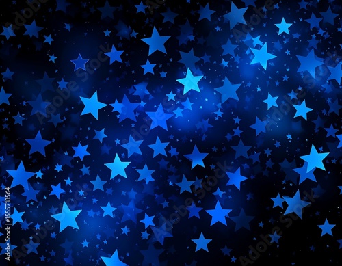 Blue stars on dark background
