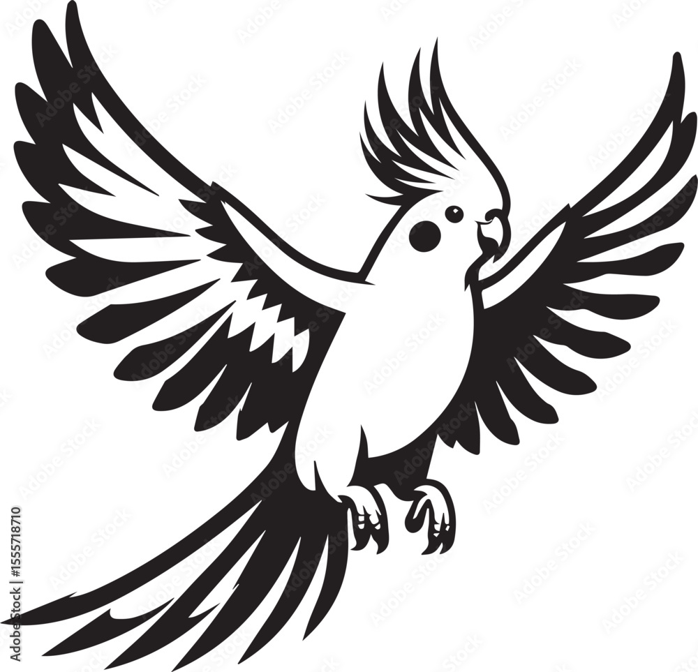 Obraz premium Cockatiel Parrot Vector