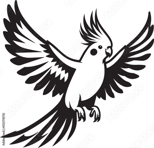 Cockatiel Parrot Vector