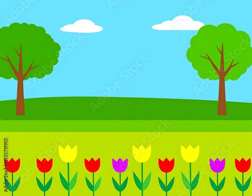 Colorful spring landscape