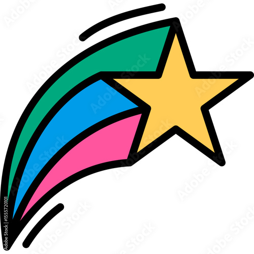 Retro Shooting Star