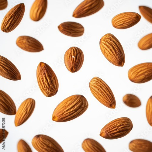 Wallpaper Mural coffee beans falling in super slow motion on a white Torontodigital.ca