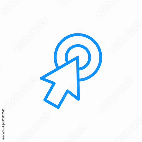 cursor on target icon sign vector