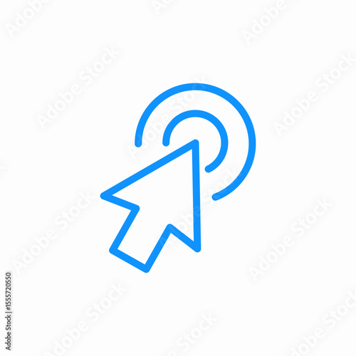 cursor click icon sign vector