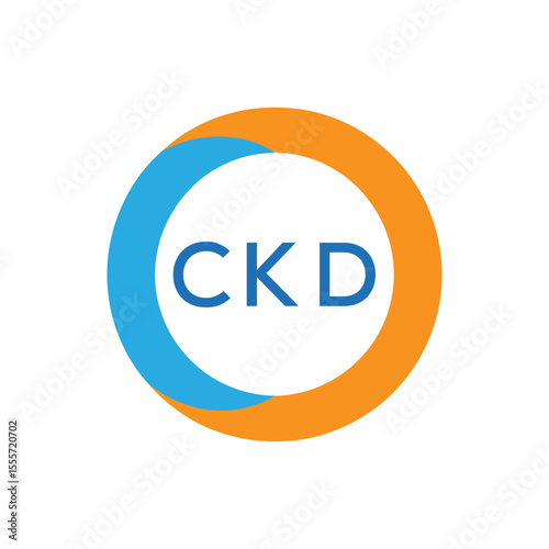 Elegant Monogram Logo Design with Decorative Frame – CKD Luxury Brand Identity Icon
