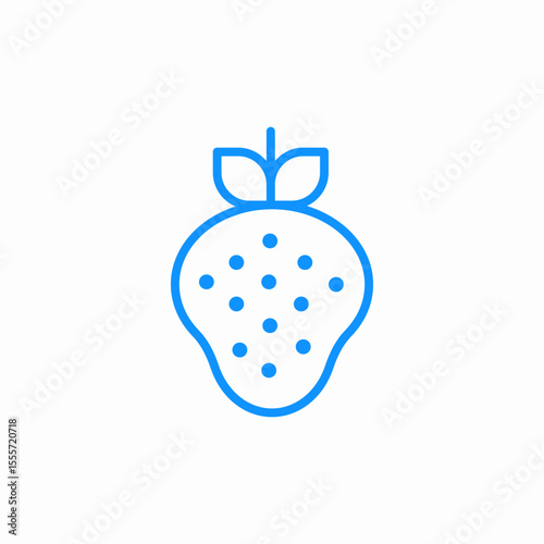 fresh strawberry icon sign vector