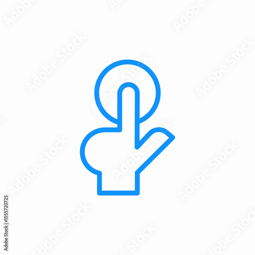 finger press icon sign vector