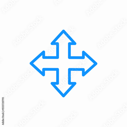 move arrows icon sign vector