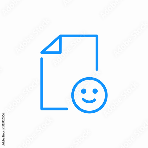 satisfactory document icon sign vector