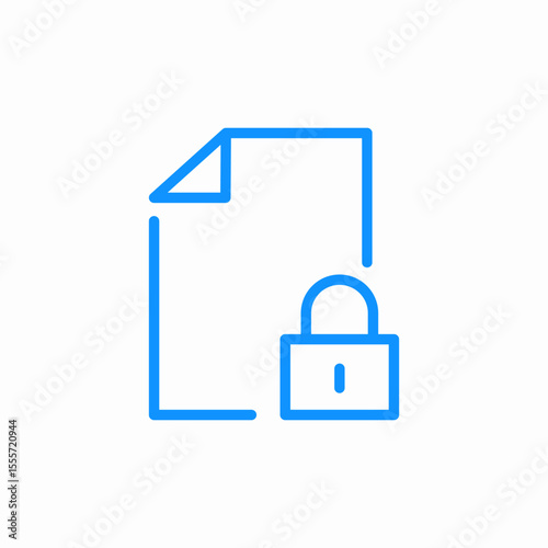 secure document icon sign vector