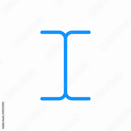 text cursor icon sign vector