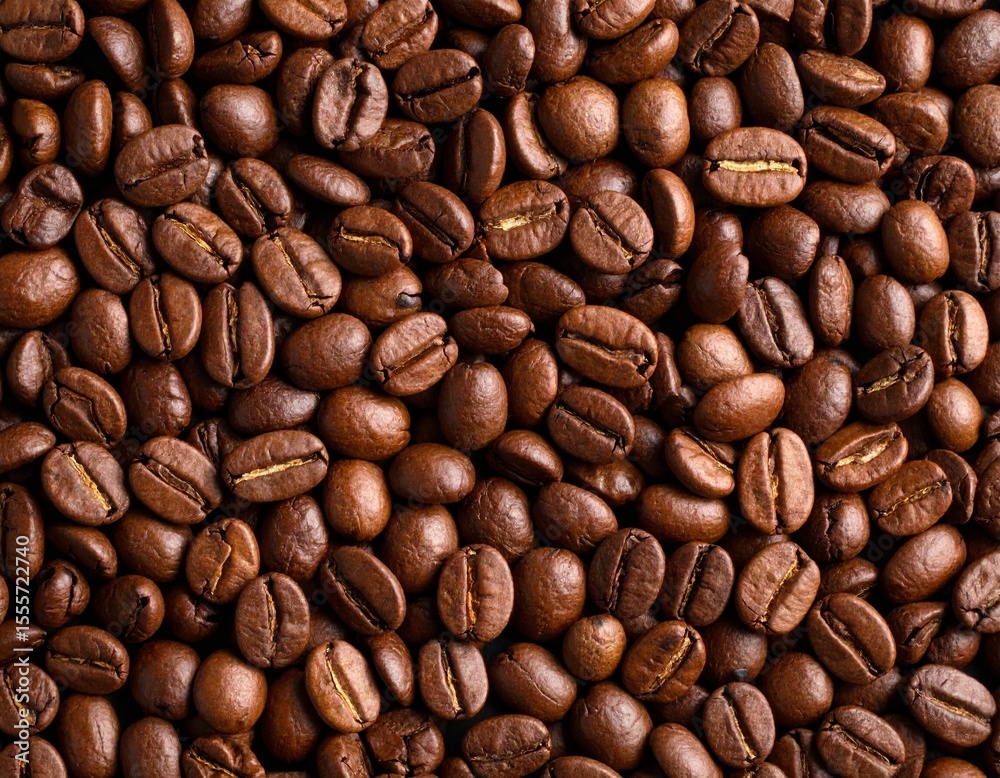 Naklejka premium Roasted Coffee Beans Background
