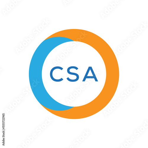 Elegant Monogram Logo Design with Decorative Frame – CSA Luxury Brand Identity Icon
