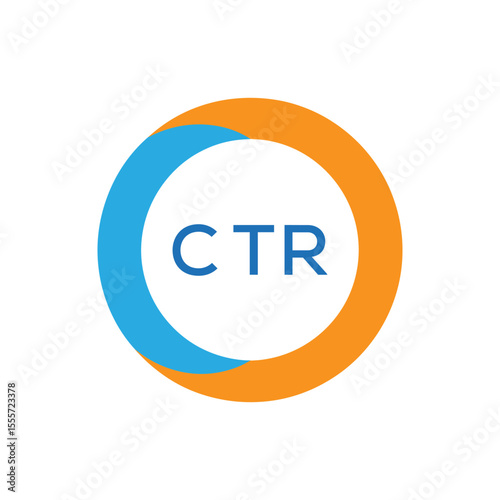 Elegant Monogram Logo Design with Decorative Frame – CTR Luxury Brand Identity Icon
