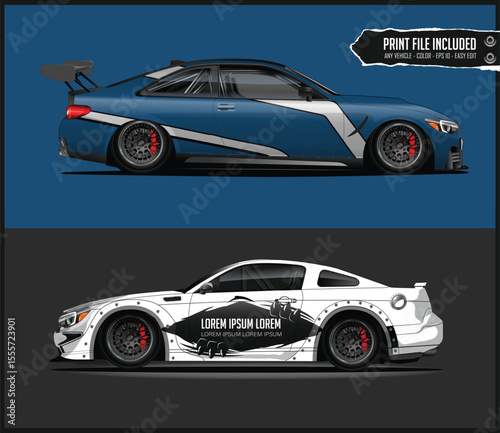 Custom Car Wraps Designs for Racing Cars Two