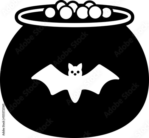 Halloween Witch Potion Cauldron silhouette vector.
Witch Cauldron with magic potion icon isolated. 
witch pot of boiling potion design.
Witch Poison Cauldron. 
witch's brew.
Transparent background. 