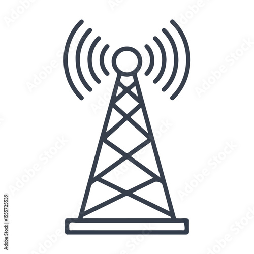 Communication Vector Icons – Radio Tower antenna Icon, suitable for infographics and app designs