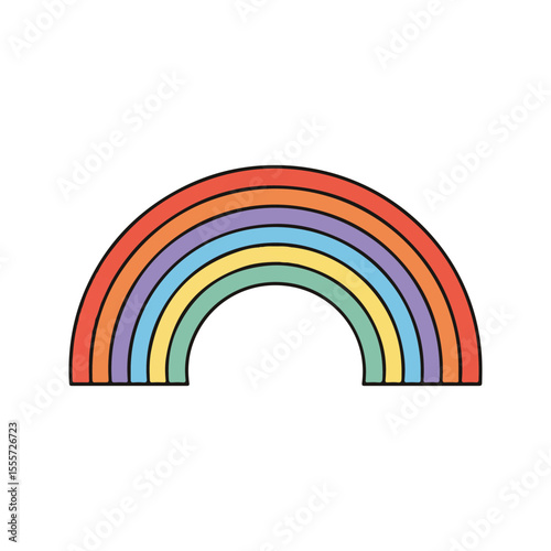 Weather Vector Icons – Rainbow icon, suitable for infographics and app designs