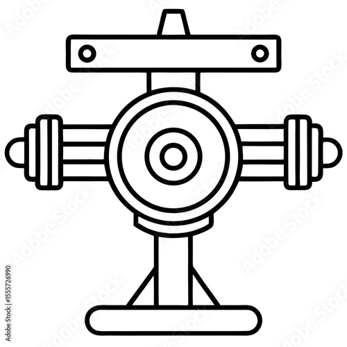 Torque Gauge Minimalist Line Vector