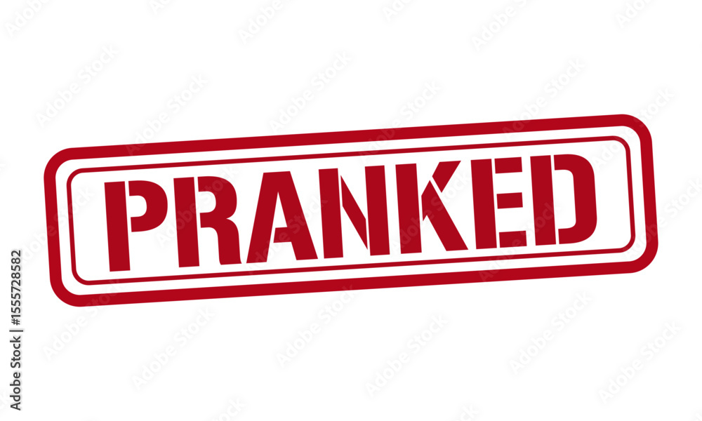 Fototapeta premium PRANKED red stamp text vector, rubber stamp