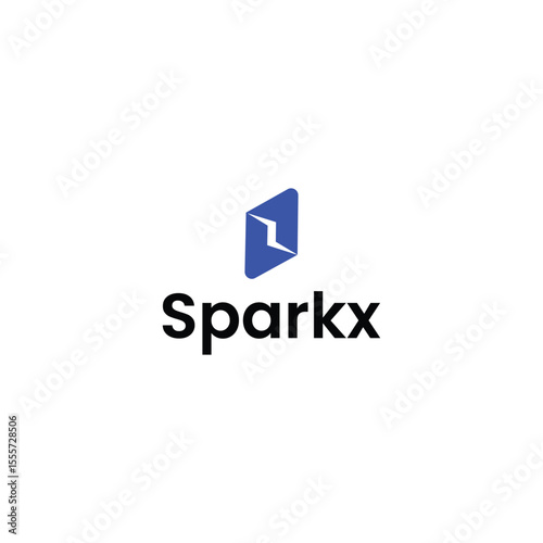 Sparkx modern tech logo design