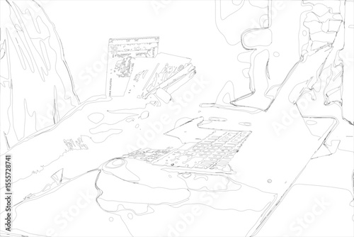 Sketch People Working
