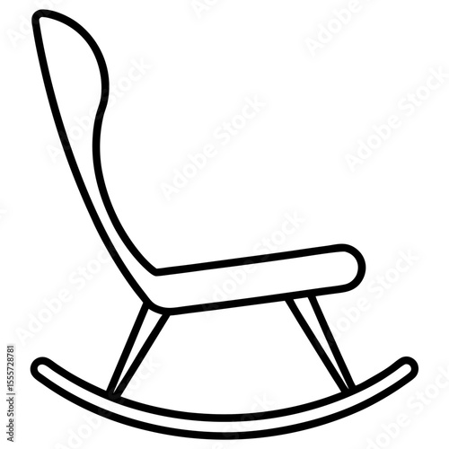rocking chair isolated on white