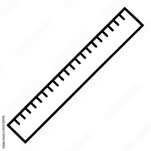 pencil ruler isolated on white