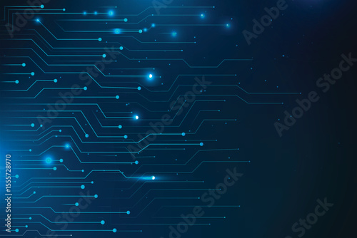 Blue futuristic networking technology