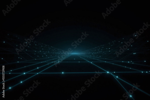 dark room filled with lots of binary code
