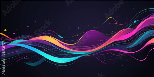 Abstract colorful wave design, a flowing blue and light curve illustration for a dynamic backdrop