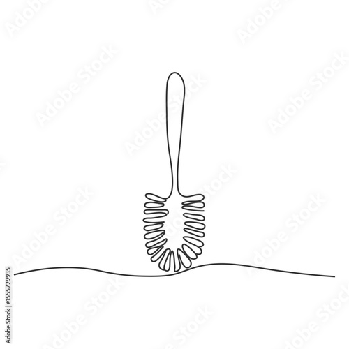 Hair combs one line continuous drawing. Comb icon symbol. Barber shop and hairdresser tools for haircut. Minimalist sign logo for beauty salon. Vector illustration. Hand drawn linear silhouette.