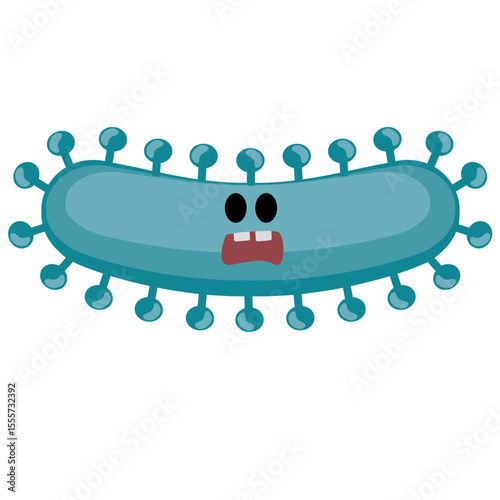 vector illustration of v bacterial