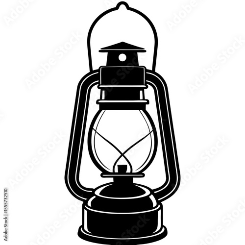 old oil lamp isolated